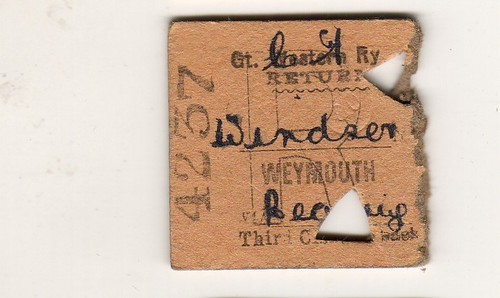 Railway ticket gwr weymouth - ticket,