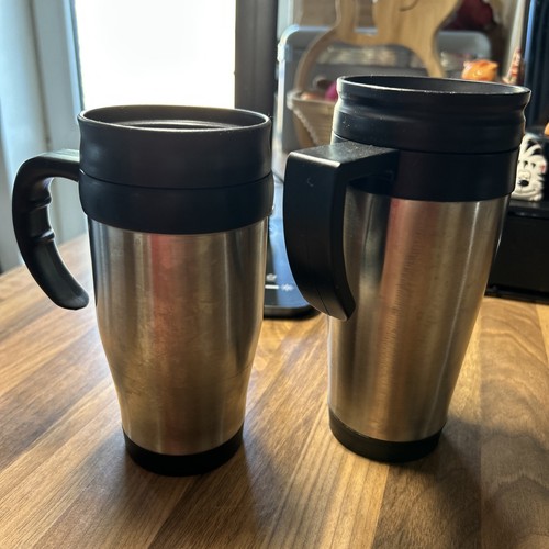 Stainless steel travel mugs - 2,