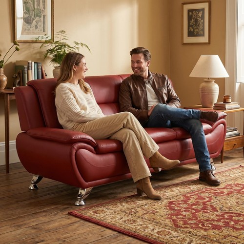 Faux leather seater sofa - faux,