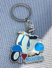 I LOVE SCOOTERS KEYRING / KEY CHAIN VESPA LAMBRETTA