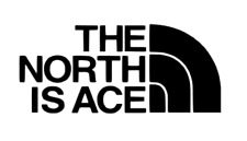 'THE NORTH IS ACE' VINYL DECAL - FACE NORTHENER FUNNY LOGO FOR WINDOW CAR ETC