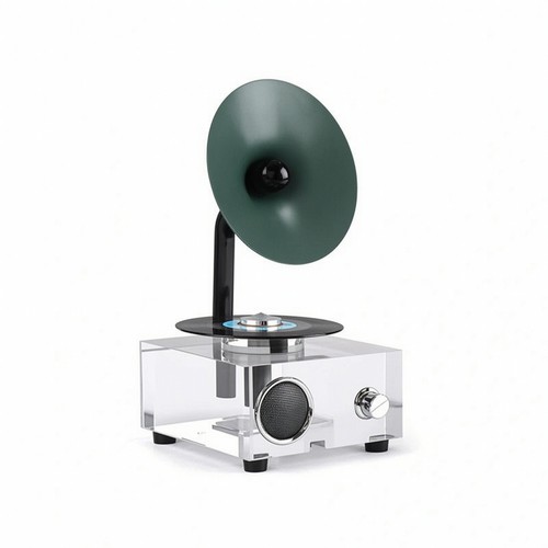 Gramophone with acrylic base - gramophone,