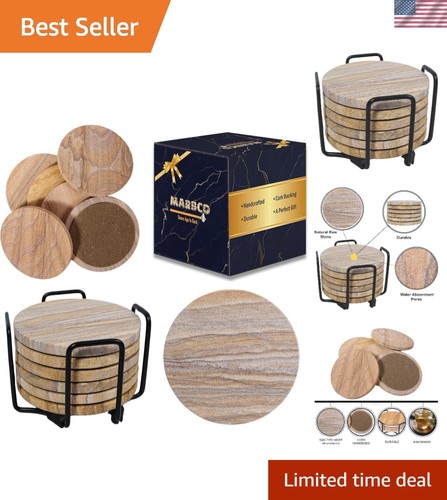 Water absorbent round coasters - water,