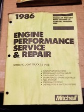 1986 MITCHELL ENGINE PERFORMANCE SERVICE MANUAL Domestic Light Truck / Vans