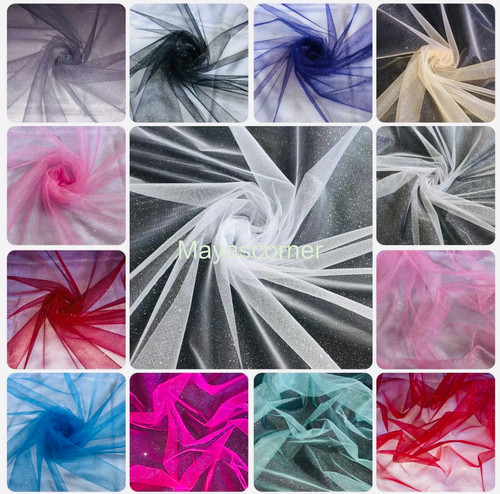 Sparkly glitter tulle - tulle, fabric