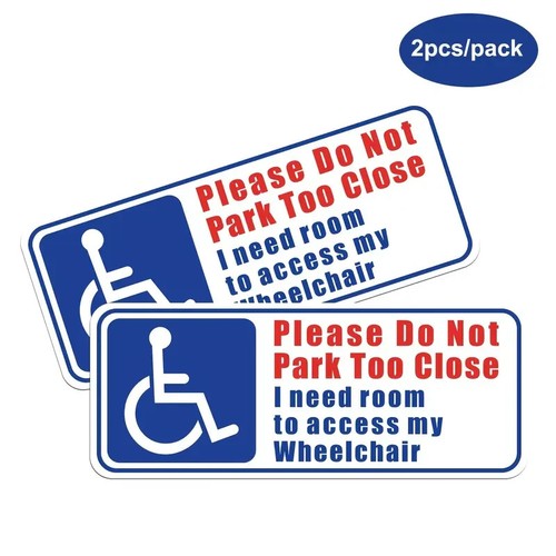 Disabled car vinyl window - disabled,