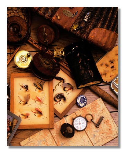 Fly fishing reel and old - fly,