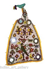 Vintage Kutch Heavy Beaded Wall Hanging Décor Indien Embroidery Work. i17-28
