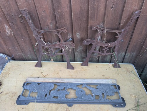 Vintage childs cast - iron, bench