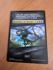 MTG Token - Nicol Bolas The Ravager Checklist Helper Card Magic M19 CH1/280 NM