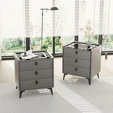 LED Bedside Table 3 Drawers