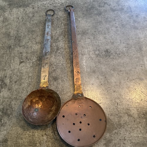 Antique copper utensils spoon - antique,