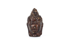 Ming Dynasty Bronze Buddha Head – 16th/17th C Chinese Sculpture Antique 4.5cm
