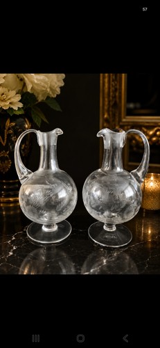 Victorian engraved claret - victorian, jug
