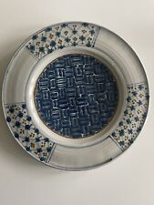 Tom Chamberlain Large Studio Pottery Charger With Hanging Loop.