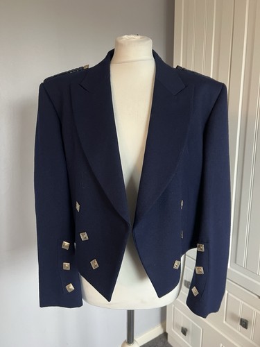 Wool navy silver mens - navy, wedding