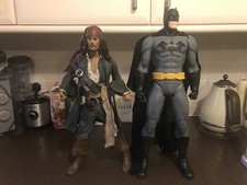 Large Jack Sparrow 18" Figure (Pirates of the Caribbean) & 20" Batman Figure.