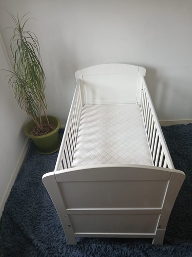 Dropside cot bed white - cot, –