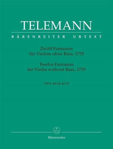Twelve fantasias for - fantasias, violin
