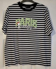 Marks and Spencer Navy Mix Striped Snoopy Paris Motif Tshirt Size 14