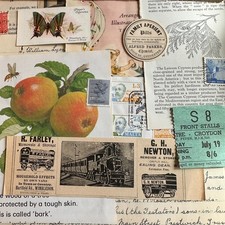 50pc Vintage Paper Ephemera Pack Dated 1900s-1970s Junk Journal Scrapbook Craft