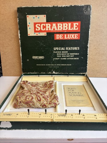 Scrabble deluxe board - scrabble, game