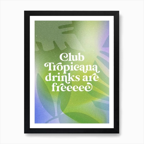 Club tropicana wham art print - art,
