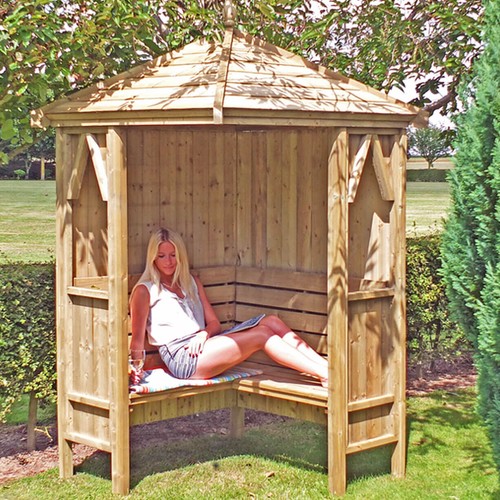 Garden corner arbour - garden,