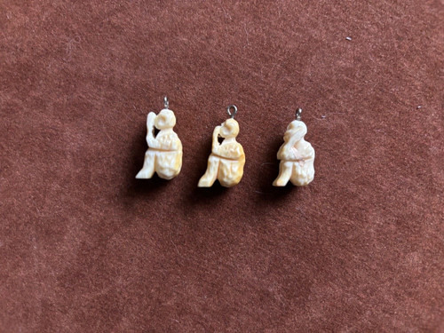 Three wise monkeys charms - wise,