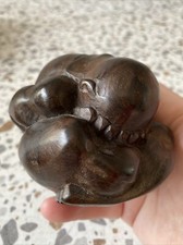 Suar Wood Buddha Sculpture Hand-Carved Meditating Yogi Donell Megulet style Yoga