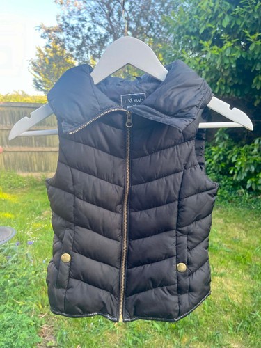 Next girl black hooded gilet - girl's,