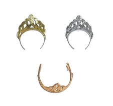 Tiara Silver Plastic Princess Crown Fancy Dress