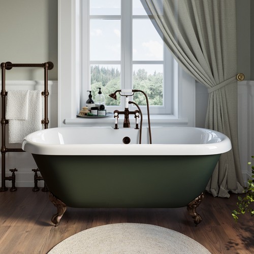 Freestanding dark green double - freestanding,