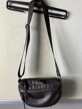 Dark Brown Small Zip Crossbody Adjustable Strap Bag By George