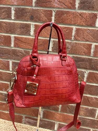 Real leather red - leather, handbag