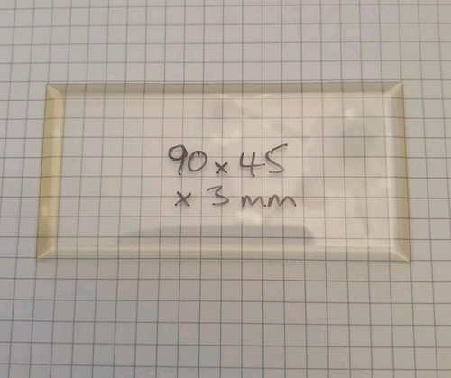 Bevelled carriage clock glass - carriage,