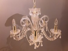 Pair of 5 arm Vintage crystal