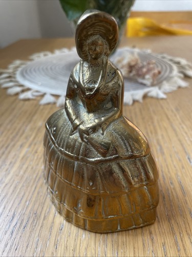 Vintage brass crinoline lady - crinoline,