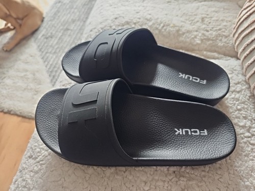 Fcuk sliders black size - fcuk,