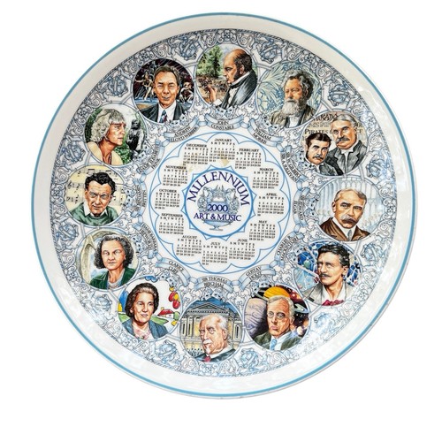 Vtg wedgwood calendar plate - calendar,