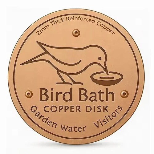 Copper bird bath - purifier, with