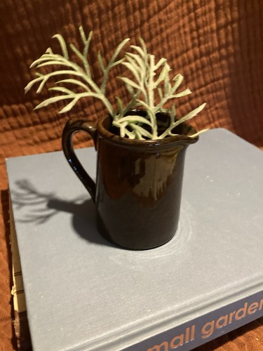 Small vintage brown stoneware - small,