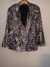 Nastygal Multi Sequin Blazer Jacket - Size 16
