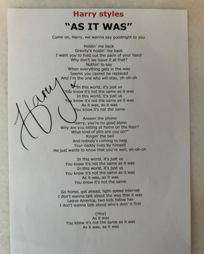 Harry styles signed - styles,