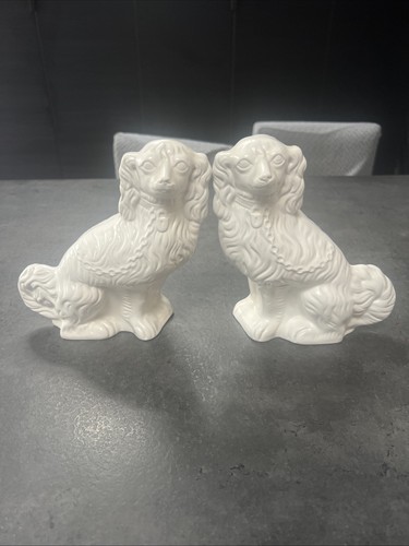 Vintage white staffordshire - white,