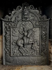 Cast iron fireback george - iron,