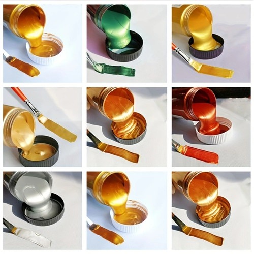 60ml gold metallic acrylic - 60ml,gold,