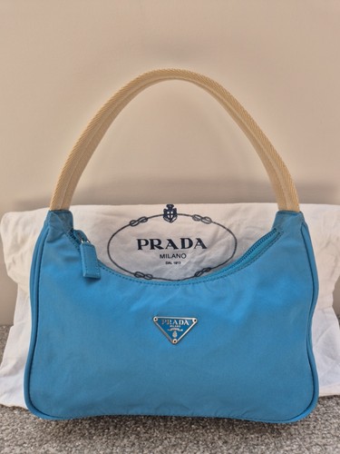 Prada nylon y2k bag blue - prada,