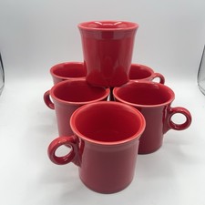 Fiestaware scarlet red mugs - fiestaware,