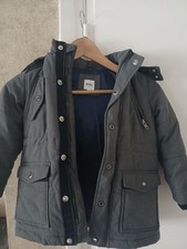 HUGO BOSS GREY HOODED COAT SZ 4YRS